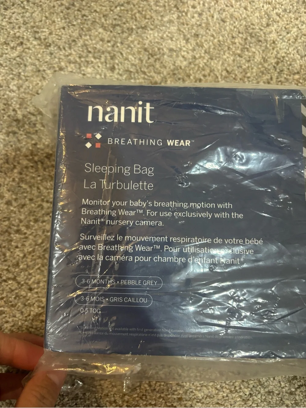 NEW!NANIT Breathing Wear Sleeping Bag La Turbulette 3-6 Months .5 TOG